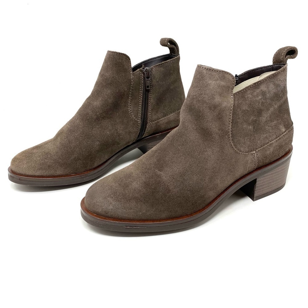 Clarks Women's Memi Zip Ankle BootTaupe Suede - Picture 2 of 7